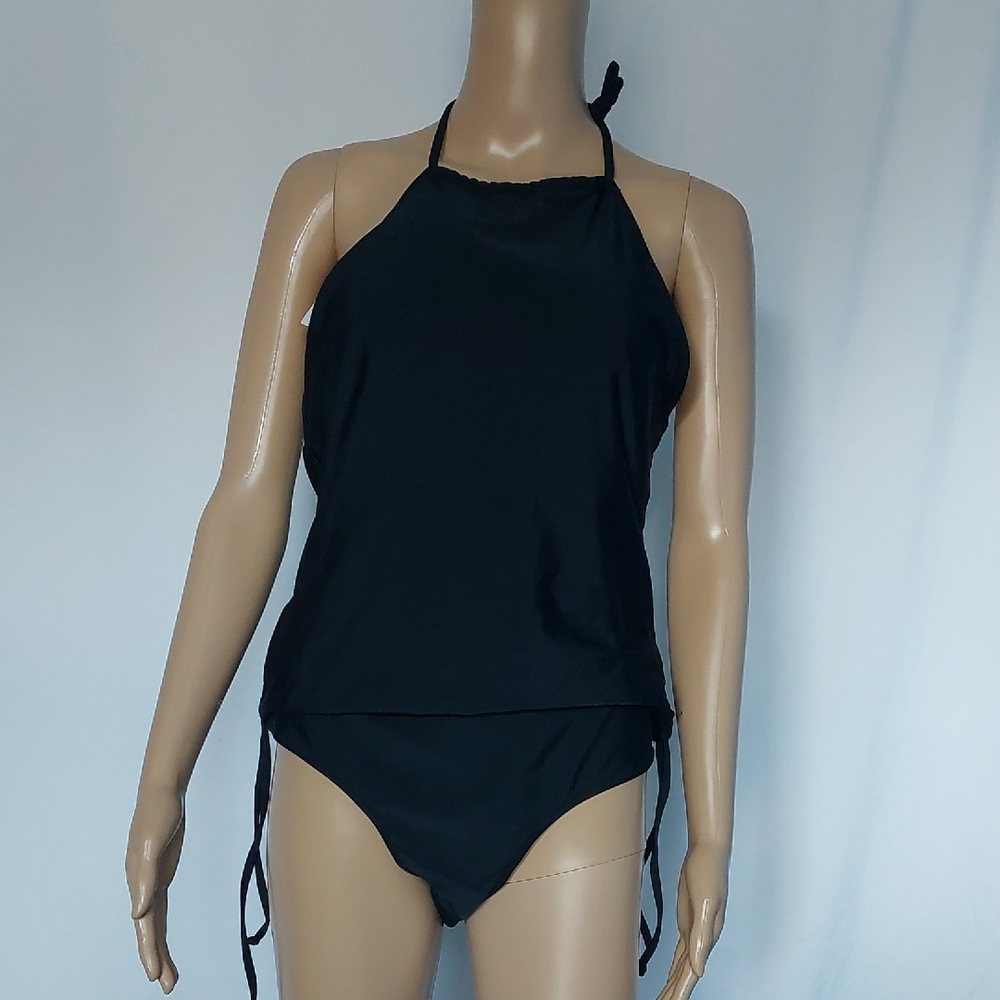 beachsissi Chic‎ Black Halter Bikini Set Womens 2 Piece Size L